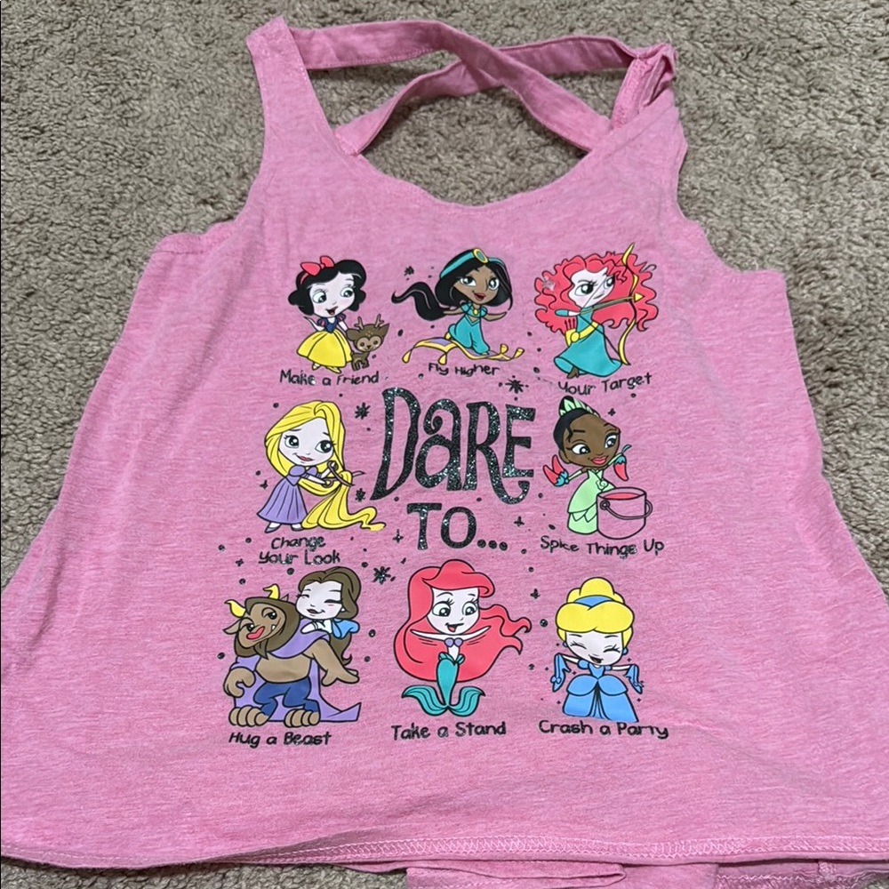 Disney Princesses  Pink Racerback Tank Top 💚